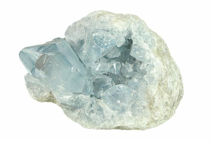 Glass-Clear Celestine (Celestite) Crystal Cluster - Madagascar #290053